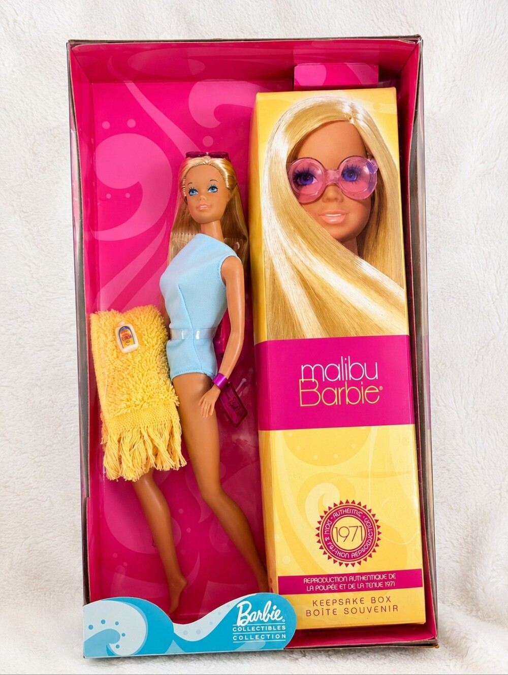 Vintage 2001 Malibu Barbie Doll Reproduction 1971 NIB Collector Edition #56061
